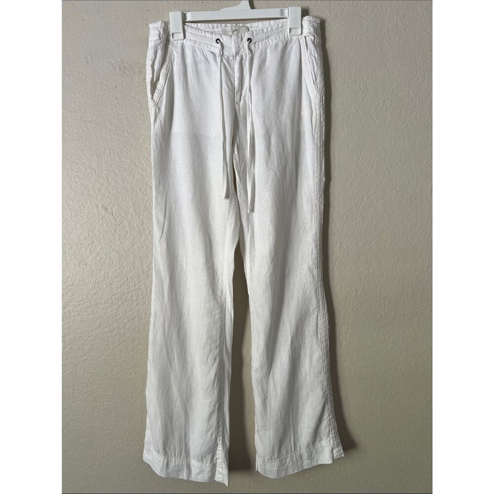 Like New! JOIE 100% Linen Drawstring Pants White in Size 4